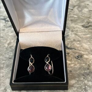 Ippolita  Silver and Purple Drop Earrings